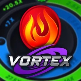 Vortex (Turbo Games) slot logo by Turbo Games at Boomzino Casino